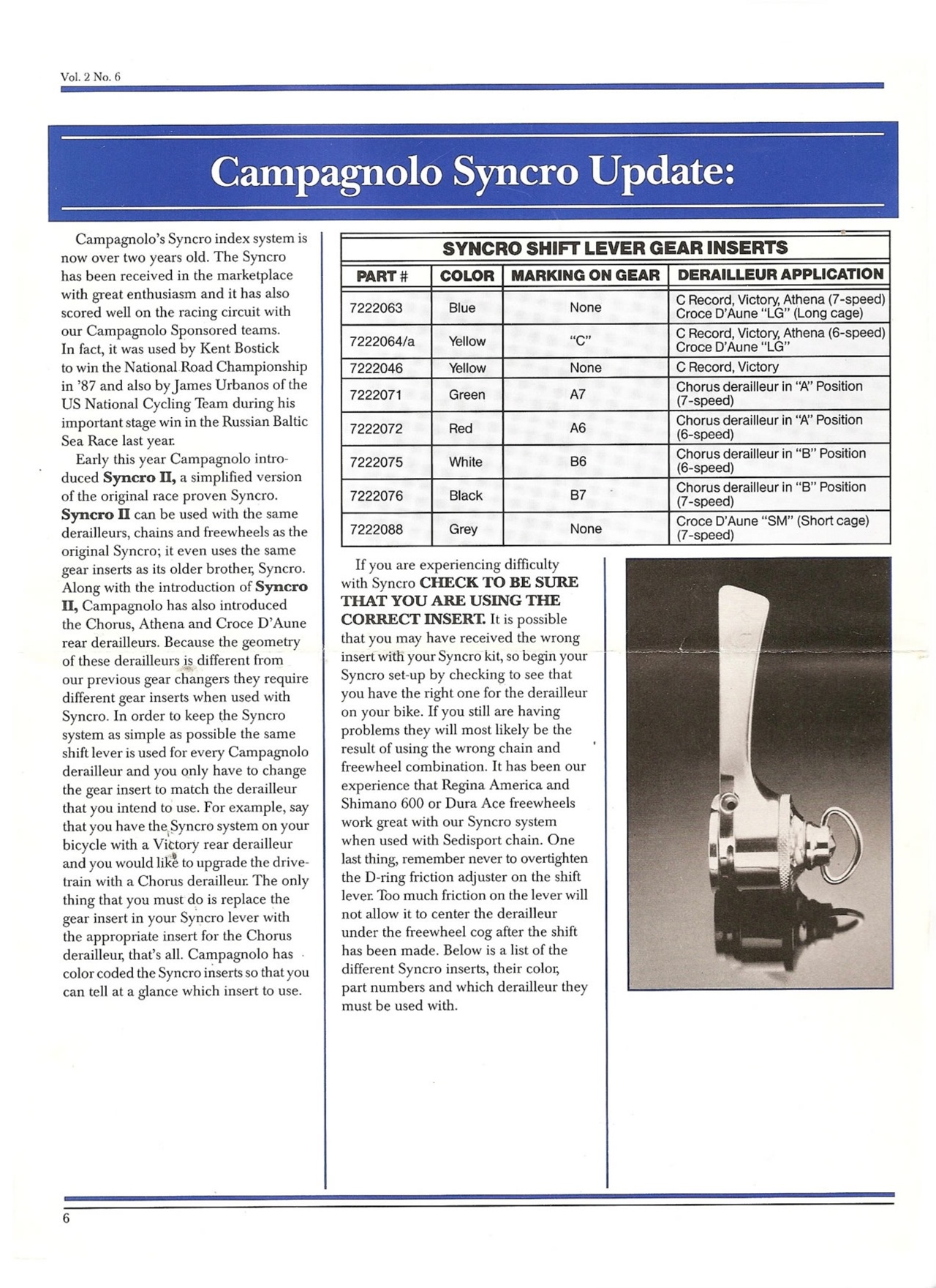 Campy Campa Campagnolo Syncro DT shifters